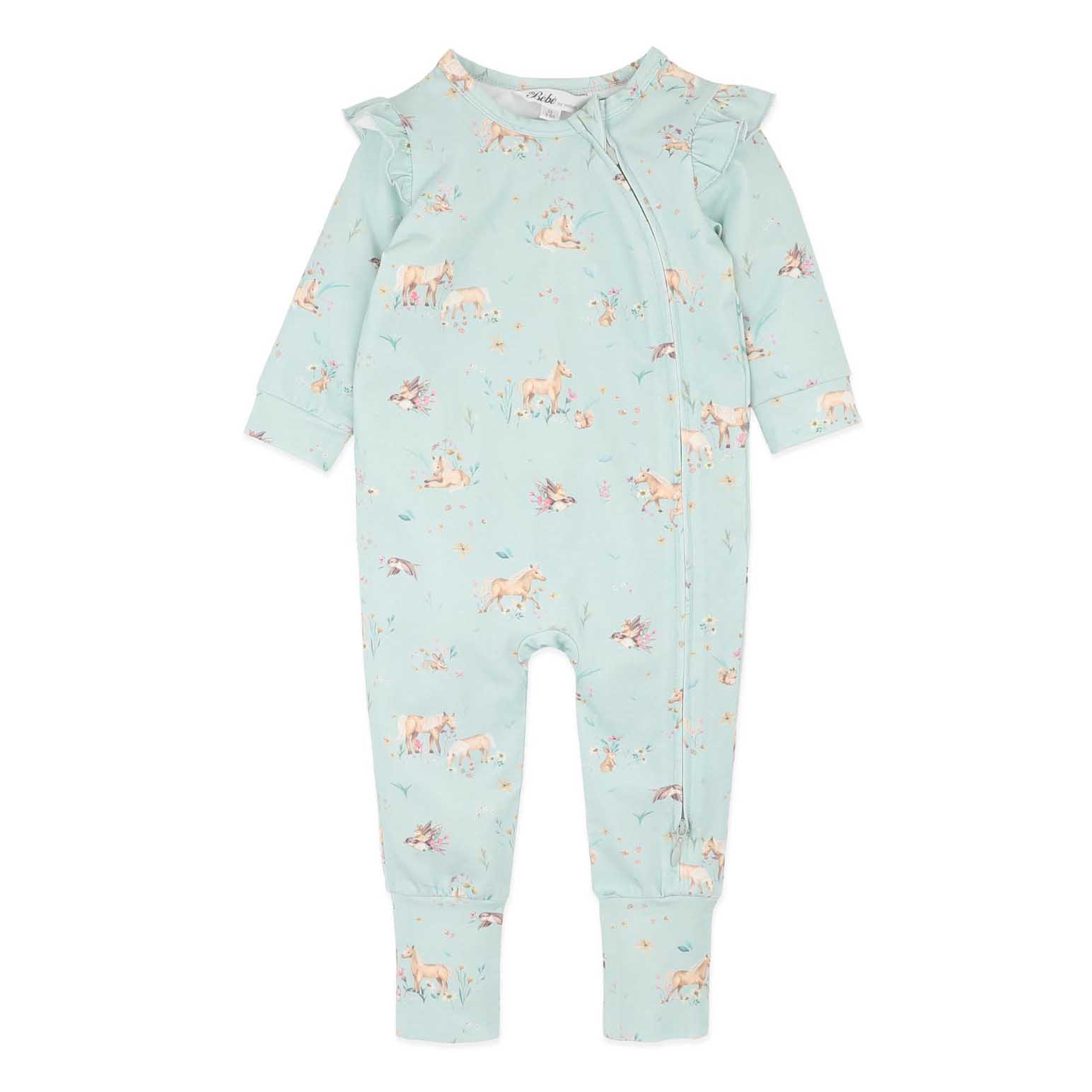 B&eacute;b&eacute; Winnie Organic Ls Zipsuit